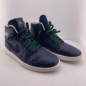 Jordan 1 Retro High Deconstructed Snakeskin Nouveau Navy‎ Blue Sneakers Size 9.5